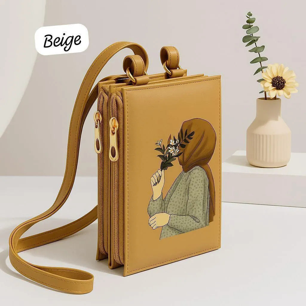 Girl's rexine plan hand bag set