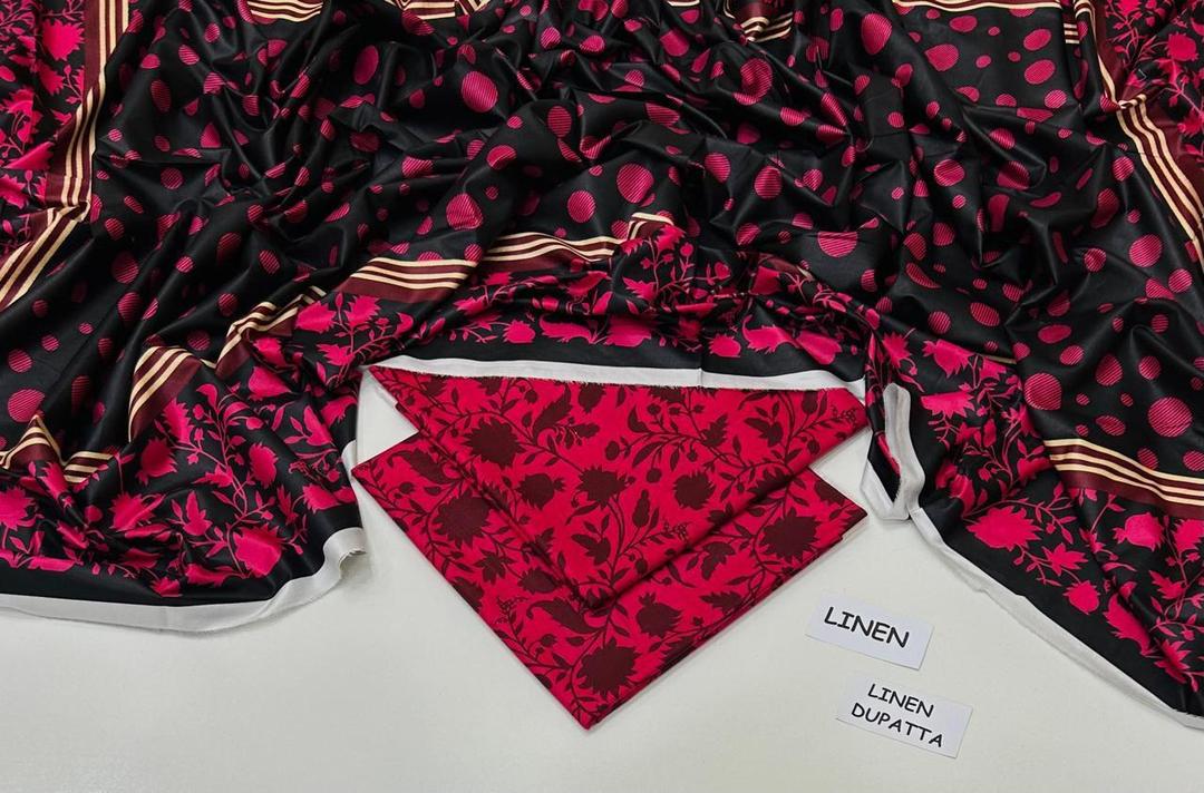 3 Pcs women  unstitched Embroidered suit